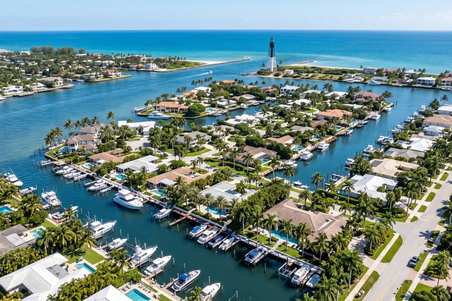 Lighthouse Point deepwater luxury estates and boating access